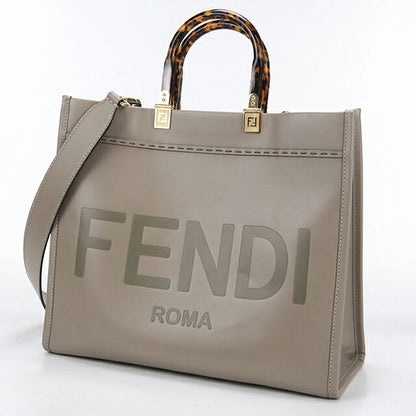 中古 フェンディ トートバッグ レディース ブランド FENDI サンシャイン ミディアム 2WAY 8BH386 グレー USDFE105170011