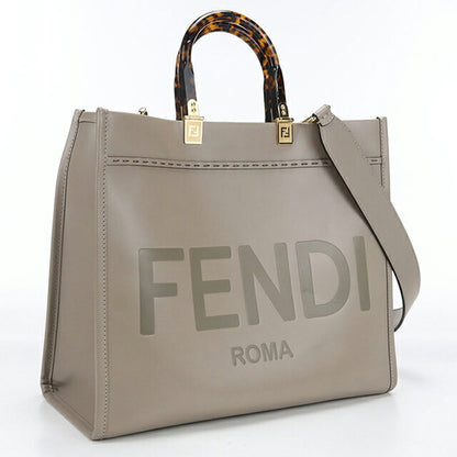中古 フェンディ トートバッグ レディース ブランド FENDI サンシャイン ミディアム 2WAY 8BH386 グレー USDFE105170011