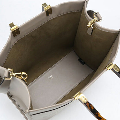 中古 フェンディ トートバッグ レディース ブランド FENDI サンシャイン ミディアム 2WAY 8BH386 グレー USDFE105170011