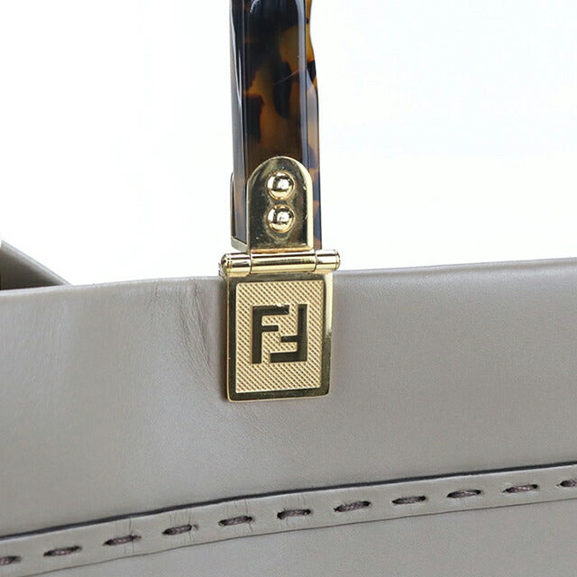 中古 フェンディ トートバッグ レディース ブランド FENDI サンシャイン ミディアム 2WAY 8BH386 グレー USDFE105170011