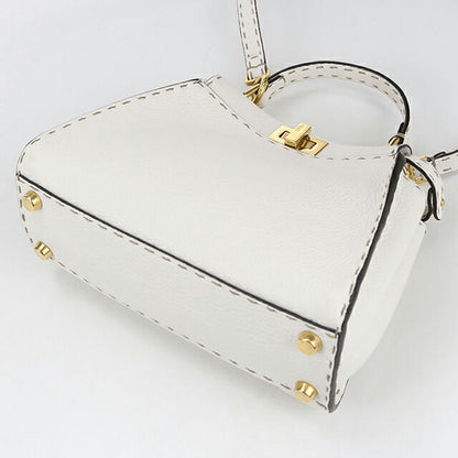 Used Fendi Handbag Ladies Brand FENDI Peekaboo 2WAY 8BN244 White Bag USDFE105188011