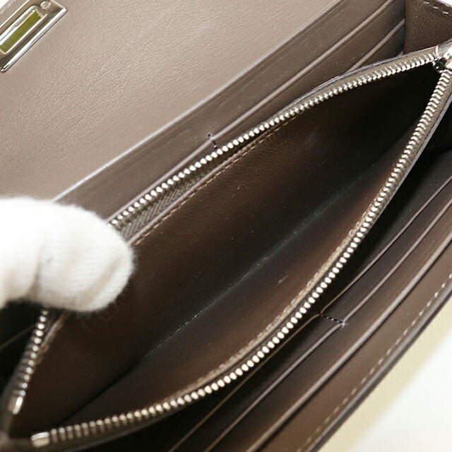 中古 フェンディ 長財布ニ折小銭入付き レディース ブランド FENDI ピーカブー コンチネンタルウォレット 8M0427 グリーン USDFE105618011