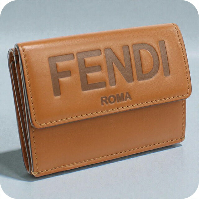 中古 フェンディ 三つ折り財布 レディース ブランド FENDI 8M0395 ブラウン 財布 USDFE106263011