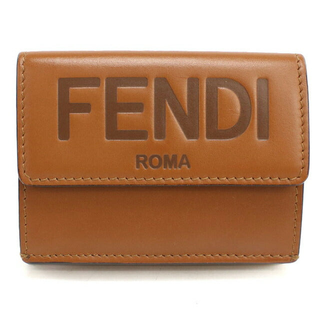 中古 フェンディ 三つ折り財布 レディース ブランド FENDI 8M0395 ブラウン 財布 USDFE106263011