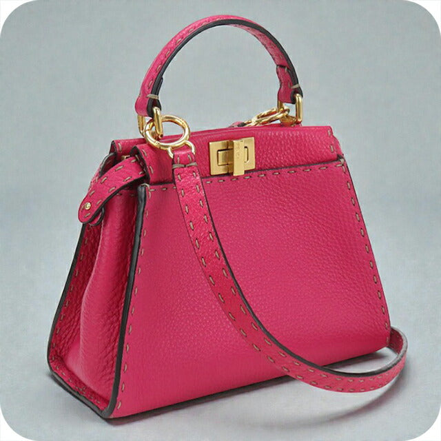 中古 フェンディ ハンドバッグ レディース ブランド FENDI ピーカブー 2WAY 8BN244 ピンク バッグ USDFE106430011