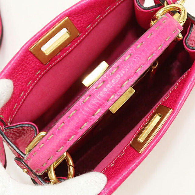 中古 フェンディ ハンドバッグ レディース ブランド FENDI ピーカブー 2WAY 8BN244 ピンク バッグ USDFE106430011