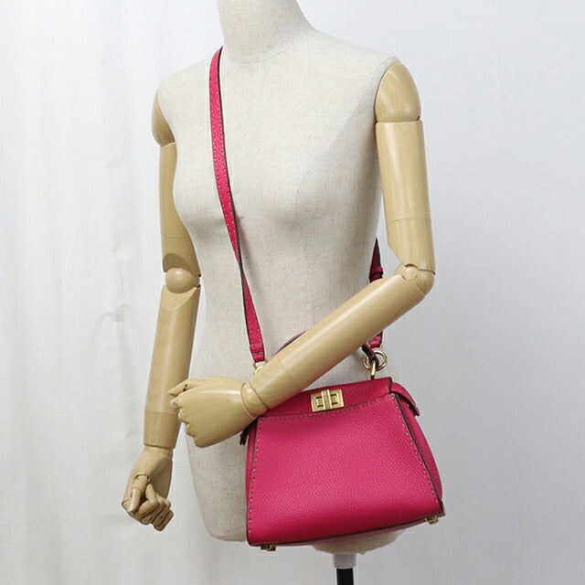 中古 フェンディ ハンドバッグ レディース ブランド FENDI ピーカブー 2WAY 8BN244 ピンク バッグ USDFE106430011