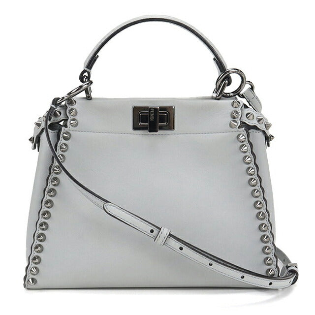 Used Fendi Handbag Ladies Brand FENDI Peekaboo 2WAY 8BN244 Gray USDFE106589011