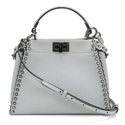 Used Fendi Handbag Ladies Brand FENDI Peekaboo 2WAY 8BN244 Gray USDFE106589011