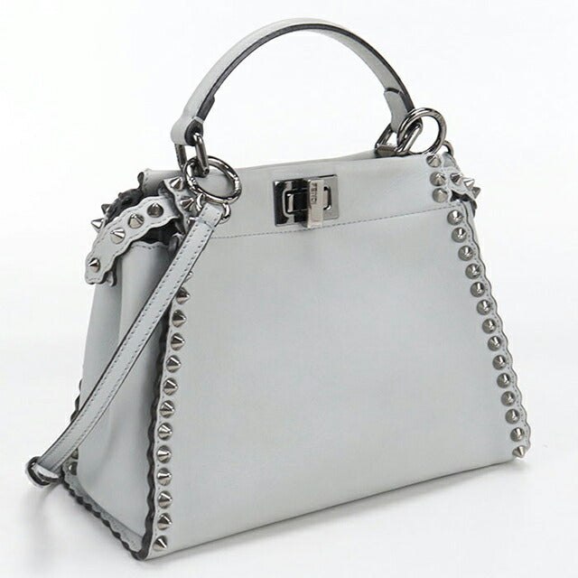 Used Fendi Handbag Ladies Brand FENDI Peekaboo 2WAY 8BN244 Gray USDFE106589011