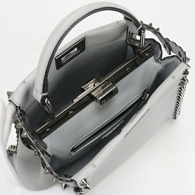 Used Fendi Handbag Ladies Brand FENDI Peekaboo 2WAY 8BN244 Gray USDFE106589011