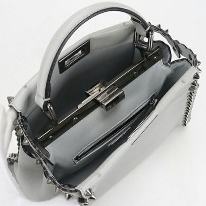 Used Fendi Handbag Ladies Brand FENDI Peekaboo 2WAY 8BN244 Gray USDFE106589011