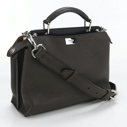 Used Fendi Handbag Ladies Brand FENDI Peekaboo Mini Essential Leather 7VA506 Brown USDFE106673011