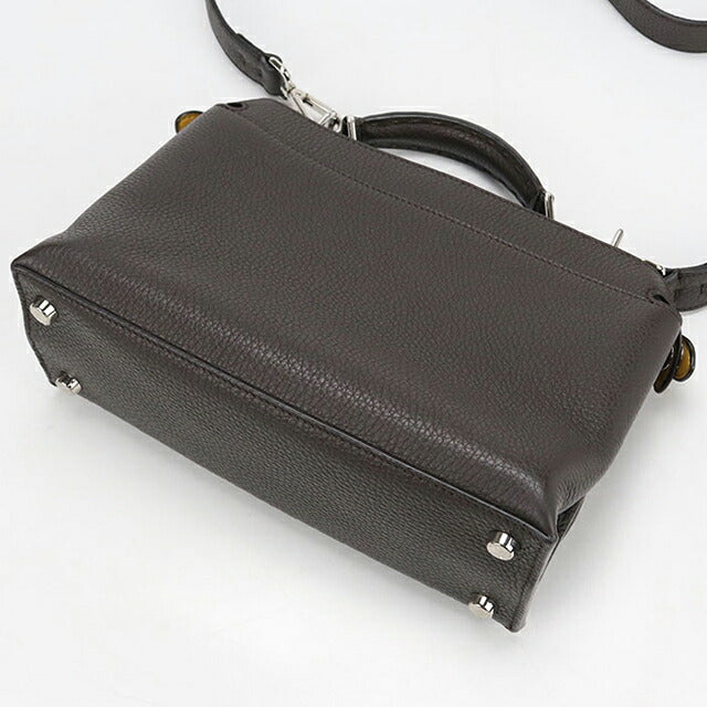 Used Fendi Handbag Ladies Brand FENDI Peekaboo Mini Essential Leather 7VA506 Brown USDFE106673011