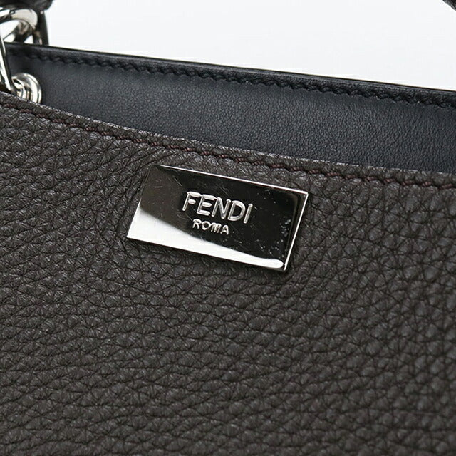 Used Fendi Handbag Ladies Brand FENDI Peekaboo Mini Essential Leather 7VA506 Brown USDFE106673011