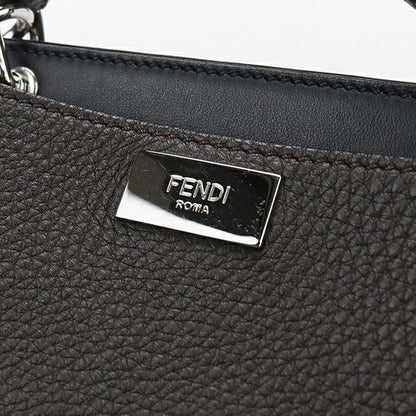 Used Fendi Handbag Ladies Brand FENDI Peekaboo Mini Essential Leather 7VA506 Brown USDFE106673011