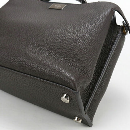 Used Fendi Handbag Ladies Brand FENDI Peekaboo Mini Essential Leather 7VA506 Brown USDFE106673011