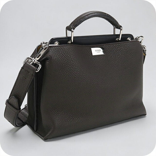 Used Fendi Handbag Ladies Brand FENDI Peekaboo Mini Essential Leather 7VA506 Brown USDFE106673011