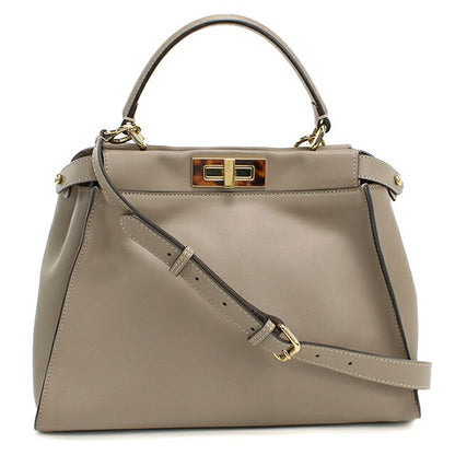 中古 フェンディ ハンドバッグ レディース ブランド FENDI ピーカブー 2WAY 8BN290 グレー USDFE107467011