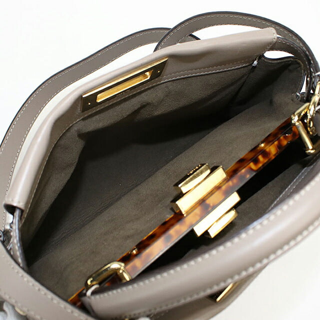 中古 フェンディ ハンドバッグ レディース ブランド FENDI ピーカブー 2WAY 8BN290 グレー USDFE107467011