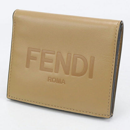 中古 フェンディ 二つ折り財布 二折財布 レディース ブランド FENDI 8M0468 ベージュ 財布 USDFE107849011