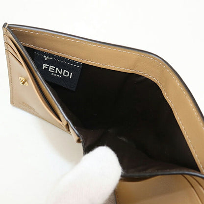 中古 フェンディ 二つ折り財布 二折財布 レディース ブランド FENDI 8M0468 ベージュ 財布 USDFE107849011