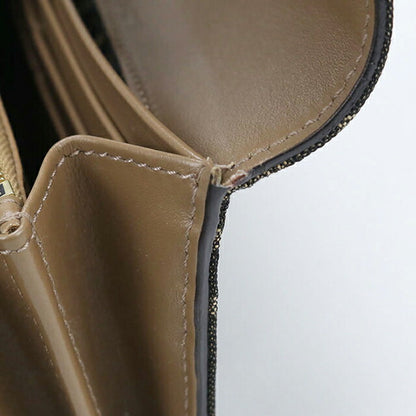 中古 フェンディ 長財布二折 レディース ブランド FENDI バゲット コンチネンタル財布 8M0251 A98P ブラウン USDFE108452011