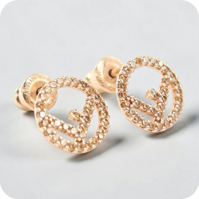 中古 フェンディ ピアス レディース ブランド FENDI エフイズフェンディ ゴールド アクセサリー USDFE108731011