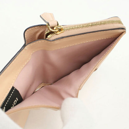 中古 フェンディ 二つ折り財布 二折財布 レディース ブランド FENDI エフ イズ フェンディ 8M0407 ピンク USDFE108814011