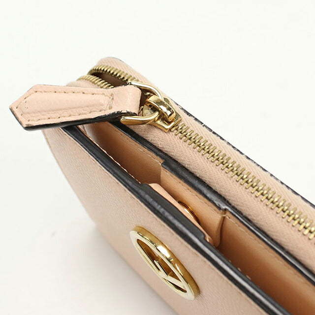 中古 フェンディ 二つ折り財布 二折財布 レディース ブランド FENDI エフ イズ フェンディ 8M0407 ピンク USDFE108814011