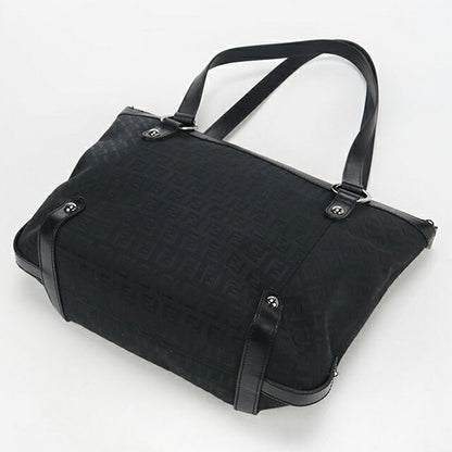 中古 フェンディ トートバッグ レディース ブランド FENDI ズッキーノ レザー 8BH196 ブラック USDFE109945011