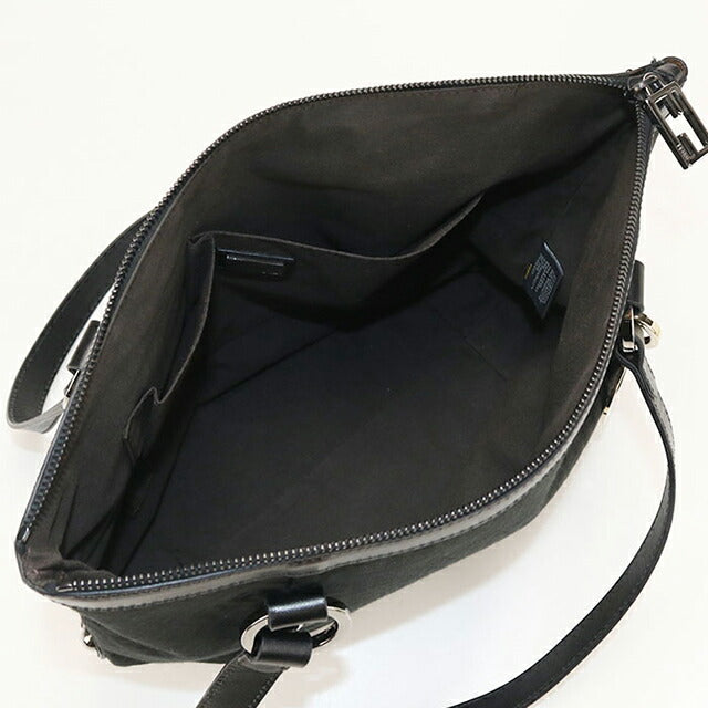 中古 フェンディ トートバッグ レディース ブランド FENDI ズッキーノ レザー 8BH196 ブラック USDFE109945011