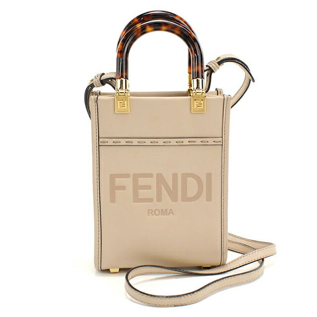 中古 フェンディ ハンドバッグ レディース ブランド FENDI サンシャインショッパーミニ 2WAY 8BS051 ベージュ USDFE110595011