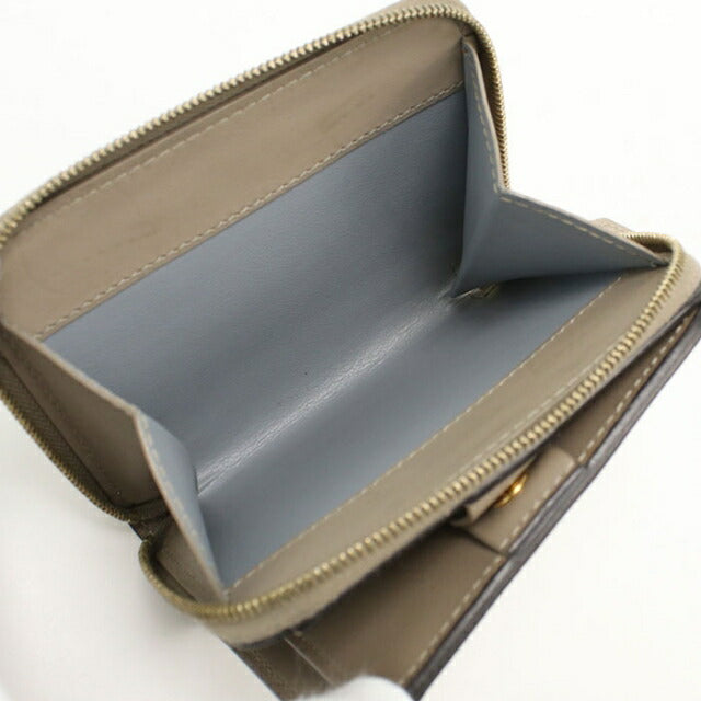 二手芬迪双折钱包 双折钱包女式品牌 FENDI F is Fendi 皮革 8M0407 米色 USDFE110618011