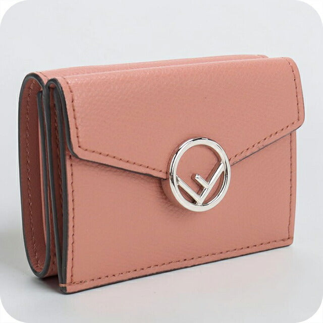 二手芬迪三折钱包三折钱包女士品牌FENDI F is Fendi 8M0395粉红色USDFE111085011