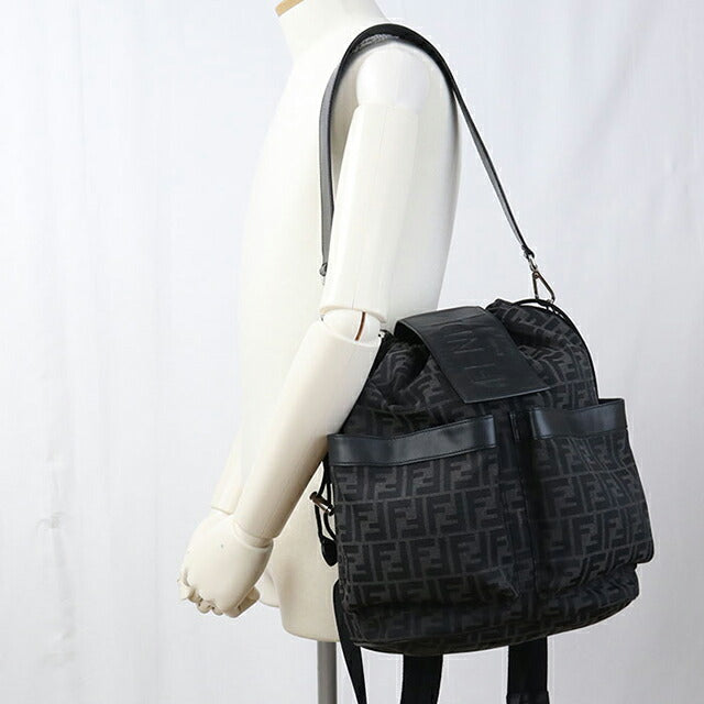 中古 フェンディ リュック メンズ ブランド FENDI FFジャガード