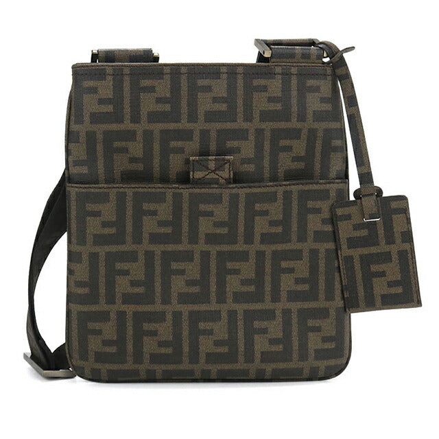 中古 フェンディ 斜め掛け ショルダーバッグ レディース ブランド FENDI ズッカ ショルダーバッグ 7VA214 ブラウン USDFE112367011