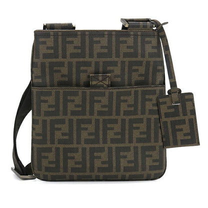 中古 フェンディ 斜め掛け ショルダーバッグ レディース ブランド FENDI ズッカ ショルダーバッグ 7VA214 ブラウン USDFE112367011