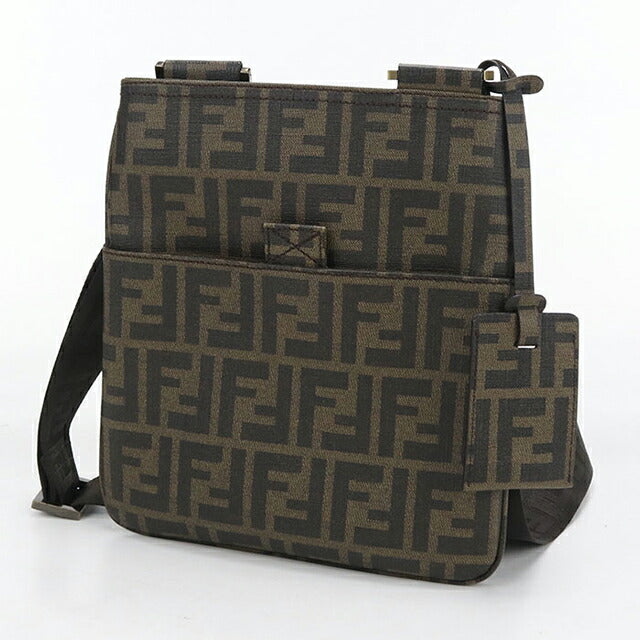 中古 フェンディ 斜め掛け ショルダーバッグ レディース ブランド FENDI ズッカ ショルダーバッグ 7VA214 ブラウン USDFE112367011