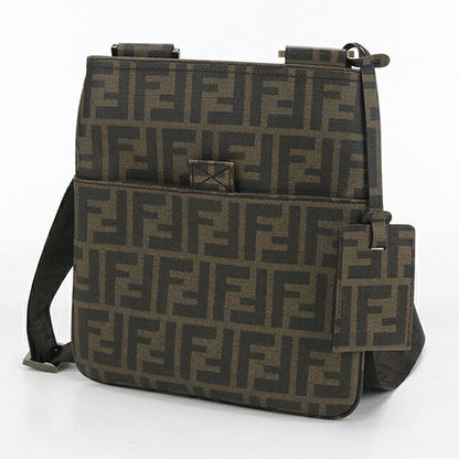 中古 フェンディ 斜め掛け ショルダーバッグ レディース ブランド FENDI ズッカ ショルダーバッグ 7VA214 ブラウン USDFE112367011