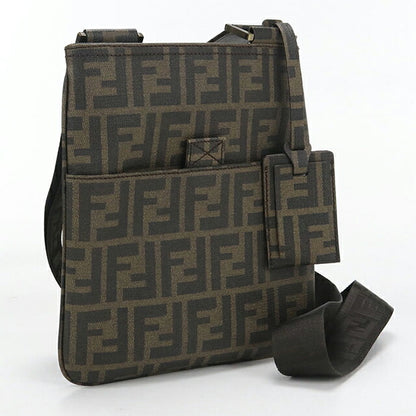 中古 フェンディ 斜め掛け ショルダーバッグ レディース ブランド FENDI ズッカ ショルダーバッグ 7VA214 ブラウン USDFE112367011