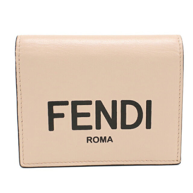 中古 フェンディ 二つ折り財布 二折財布 レディース ブランド FENDI フェンディ ローマ スモール 8M0420 ピンク USDFE112706011