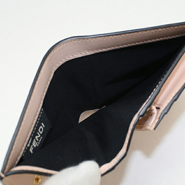 中古 フェンディ 二つ折り財布 二折財布 レディース ブランド FENDI フェンディ ローマ スモール 8M0420 ピンク USDFE112706011