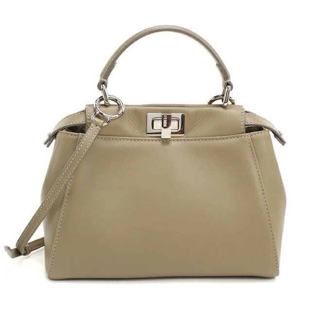 中古 フェンディ ハンドバッグ レディース ブランド FENDI ピーカブー 2WAY 8BN244 ベージュ USDFE112889011