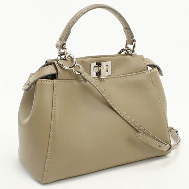 中古 フェンディ ハンドバッグ レディース ブランド FENDI ピーカブー 2WAY 8BN244 ベージュ USDFE112889011