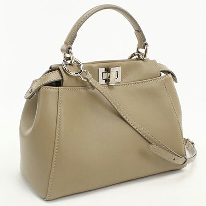 中古 フェンディ ハンドバッグ レディース ブランド FENDI ピーカブー 2WAY 8BN244 ベージュ USDFE112889011