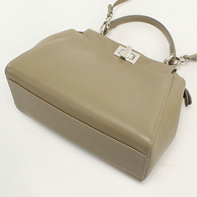 中古 フェンディ ハンドバッグ レディース ブランド FENDI ピーカブー 2WAY 8BN244 ベージュ USDFE112889011