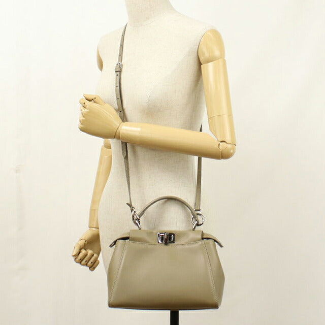 中古 フェンディ ハンドバッグ レディース ブランド FENDI ピーカブー 2WAY 8BN244 ベージュ USDFE112889011