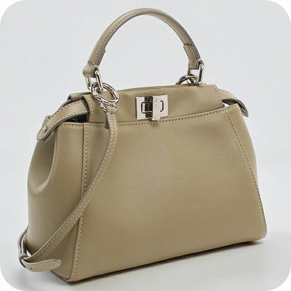 中古 フェンディ ハンドバッグ レディース ブランド FENDI ピーカブー 2WAY 8BN244 ベージュ USDFE112889011