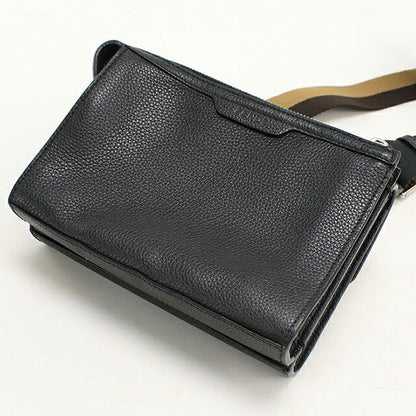 中古 フェンディ 斜め掛け ショルダーバッグ メンズ ブランド FENDI FFマグネットクラスプ ダブルバゲット 7VA649 ブラック USDFE112919011